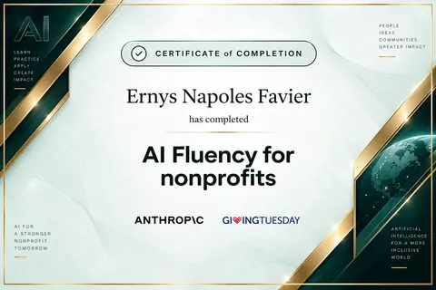 AI Fluency for nonprofits — certificate — ORVEXIA design