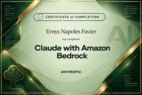 Claude with Amazon Bedrock — certificate — ORVEXIA design
