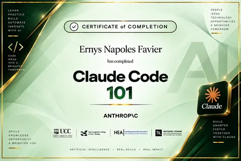 Claude Code 101 — certificate — ORVEXIA design