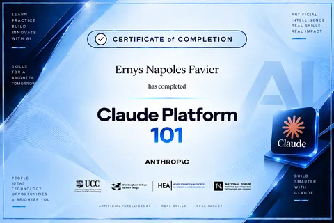 Claude Platform 101 — certificate — ORVEXIA design