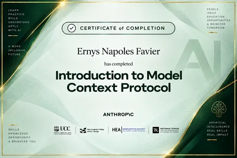 Introduction to Model Context Protocol — certificate — ORVEXIA design